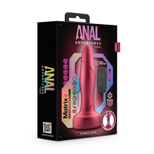 Blush Anal Adventures Matrix Atomic Plug Martian Wine Analplug Rot ⌀ 3,8 cm
