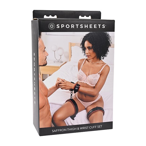 Sportsheets Saffron Thigh & Wrist Cuff Set