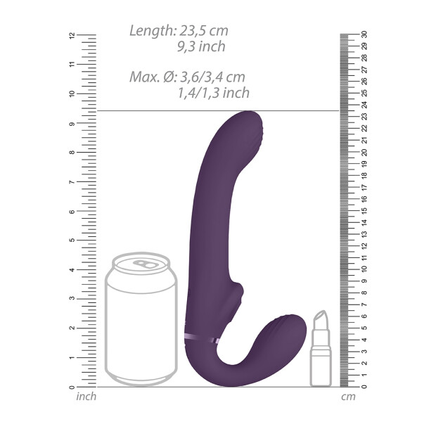 Ai - Dual Vibrating & Air Wave Tickler Strapless Strapon