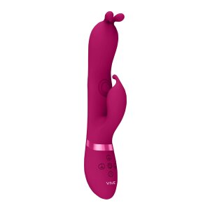 VIVE Gada Vibrating Bunny Ear G-Spot Rabbit Vibrator Pink...
