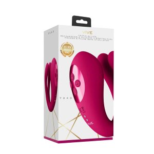 Yoko - Triple Action Vibrator Dual Prongs with Clitoral...