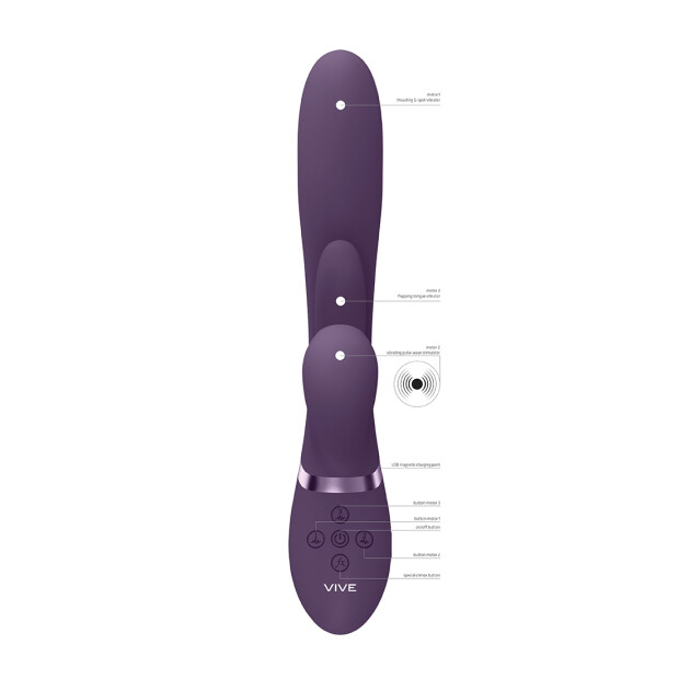 VIVE Kura Vibrator Lila 13,5 cm ⌀ 3,3 cm