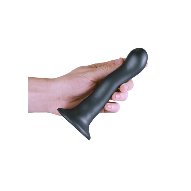 Shots Ouch ! Godemiché point G en silicone ultra doux gris 17 cm