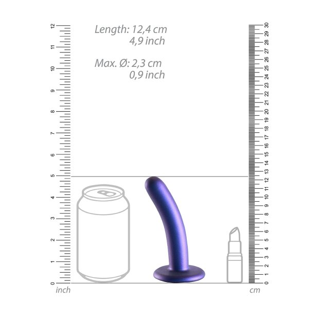 Shots Ouch! Soft silicone G-spot dildo blue 12 cm