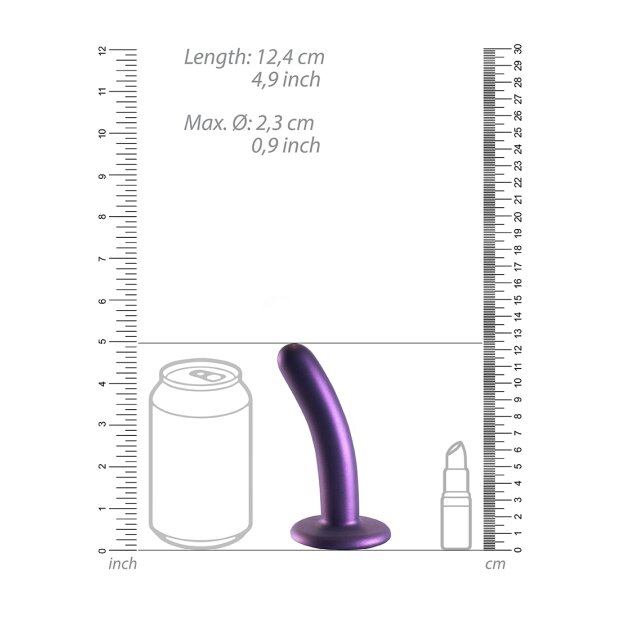 Shots Ouch! Soft silicone G-spot dildo purple 12 cm