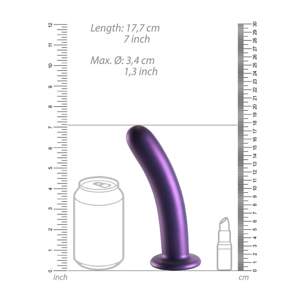 Shots Ouch! Weicher Silikon-G-Punkt-Dildo Lila 17,70 cm ⌀ 3,40 cm