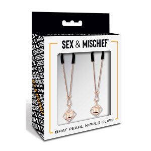 Sportsheets Brat Pearl Nipple Clips Nippelklammern Gold