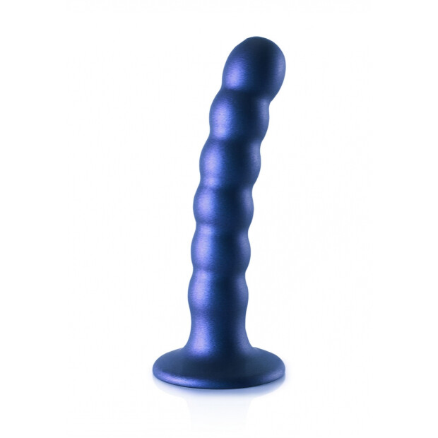Shots - Ouch! Beaded Silicone G-Spot Dildo Blau 13 cm ⌀ 2,5 cm
