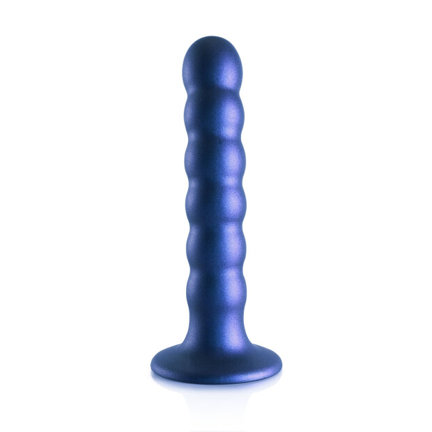 Shots - Ouch! Beaded Silicone G-Spot Dildo Blau 13 cm ⌀ 2,5 cm