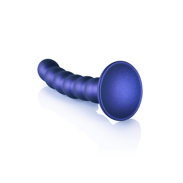 Shots - Ouch! Beaded Silicone G-Spot Dildo Blau 13 cm ⌀ 2,5 cm