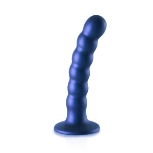 Shots - Ouch! Beaded Silicone G-Spot Dildo Blau 13 cm ⌀...
