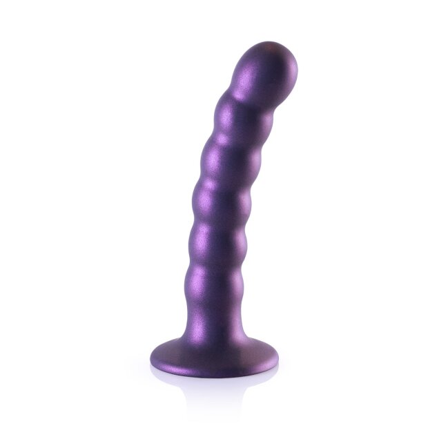 Shots - Ouch! Beaded Silicone G-Spot Dildo Lila 13 cm ⌀ 2,5 cm