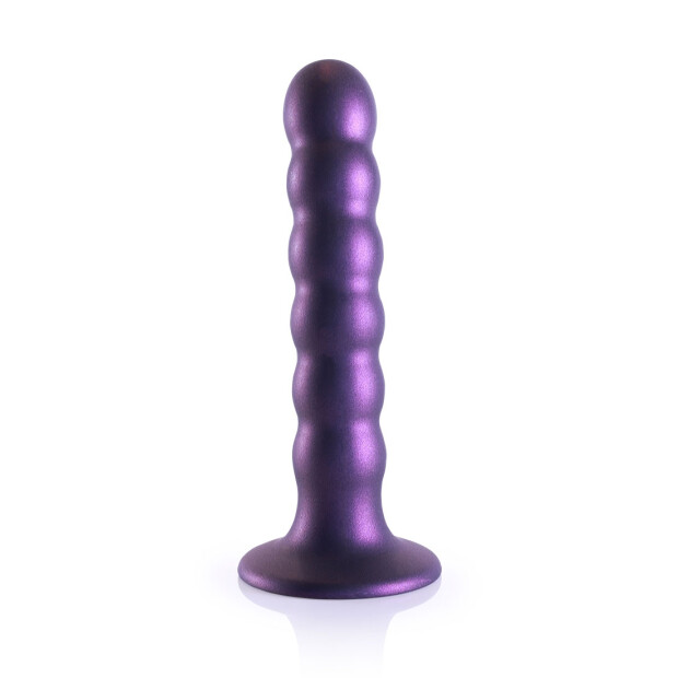 Shots - Ouch! Beaded Silicone G-Spot Dildo Lila 13 cm ⌀ 2,5 cm