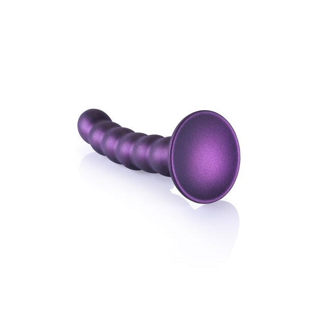 Shots - Ouch! Beaded Silicone G-Spot Dildo Lila 13 cm ⌀ 2,5 cm