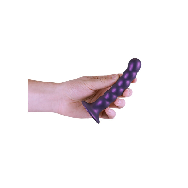 Shots - Ouch! Beaded Silicone G-Spot Dildo Lila 13 cm ⌀ 2,5 cm