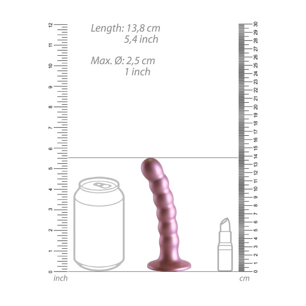 Shots - Ouch! Beaded Silicone G-Spot Dildo Rosa 13 cm ⌀ 2,5 cm