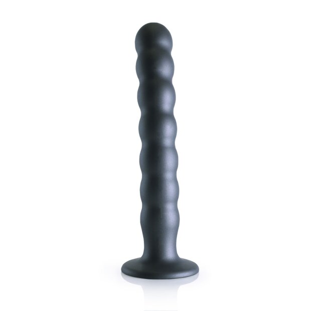 Shots - Ouch! Beaded Silicone G-Spot Dildo Schwarz 21 cm