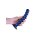 Shots - Ouch! Beaded Silicone G-Spot Dildo Blau 21 cm ⌀ 3,1 cm