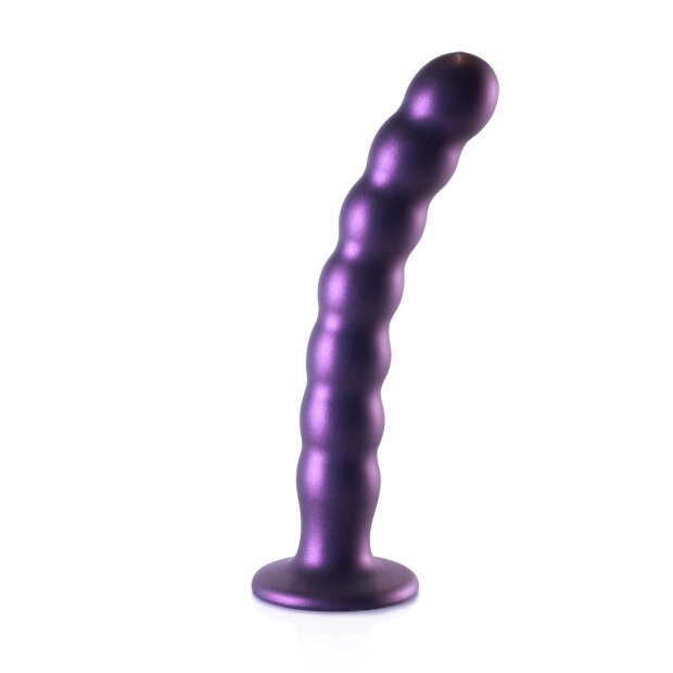 Shots - Ouch! Beaded Silicone G-Spot Dildo Lila 21 cm ⌀ 3,1 cm
