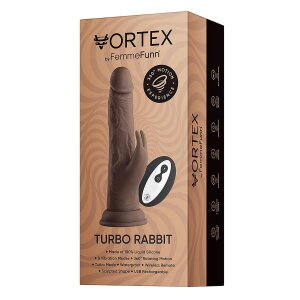 FemmeFunn Wireless Turbo Rabbit Vibrator Braun 21 cm