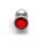 Shots Ouch ! Bouchon anal rond en pierre précieuse argent rubis rouge moyen 3,4 cm