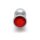 Shots Ouch ! plug anal rond en pierre précieuse argent rubis rouge grand 34 cm