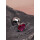 Shots Ouch! Heart Gemstone Anal Plug Silver Pink medium 3,4 cm