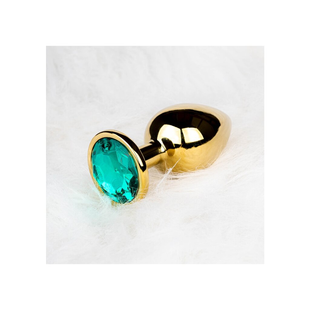 Shots Ouch! Round gemstone anal plug gold emerald green small 2.7 cm, 10,95  €