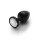Shots Ouch! Round gemstone butt plug black silver medium 3.4 cm