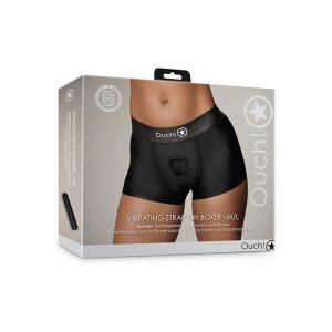 Shots Ouch! Vibrating strap-on boxer shorts M/L