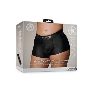 Shots Ouch! Vibrating strap-on boxer shorts XL/XXL