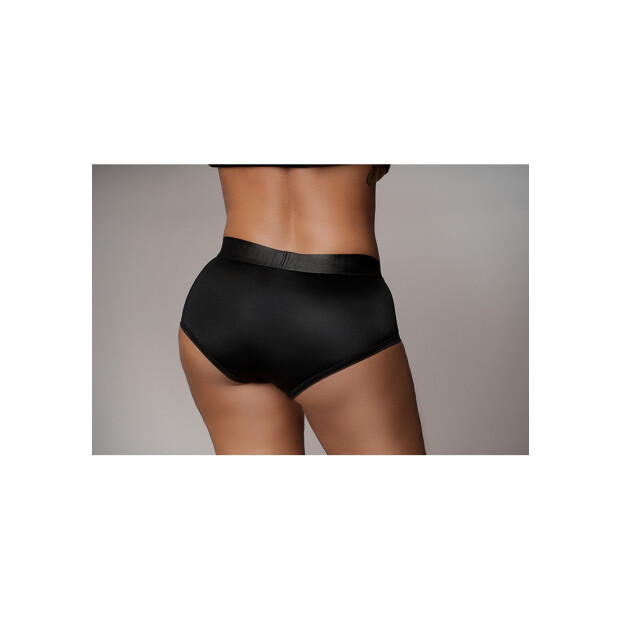 Shots - Ouch! Vibrierende Strap-on Unterhose Panty Vibrator Schwarz XL/XXL