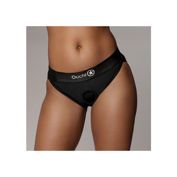 Shots Ouch! Vibrating Strap-on Hipster M/L