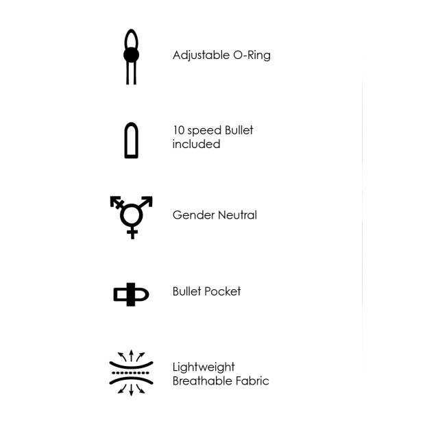 Shots Ouch! Vibrating Strap-on Hipster M/L