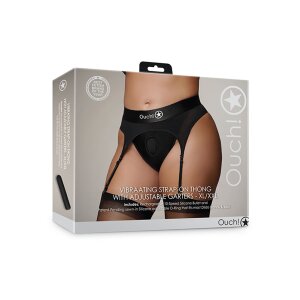 Shots Ouch! Vibrierender Strap on Tanga Panty Vibrator...