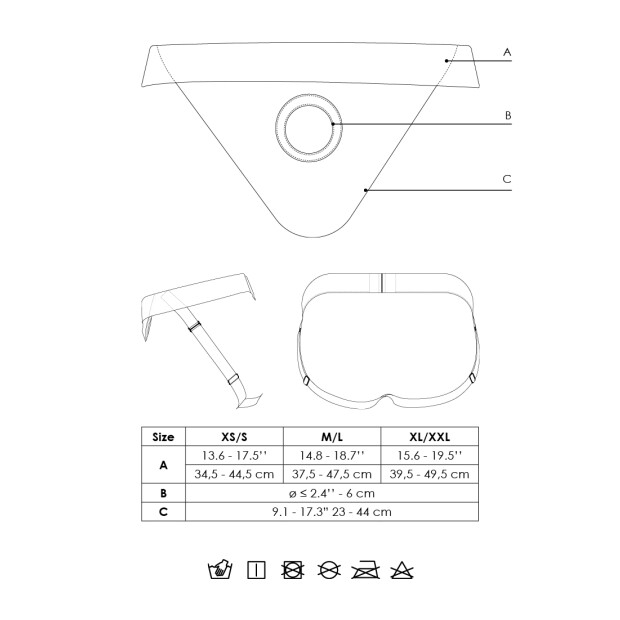 Shots Ouch ! Strap-on vibrant ouvert avec boucles à larrière XS/S