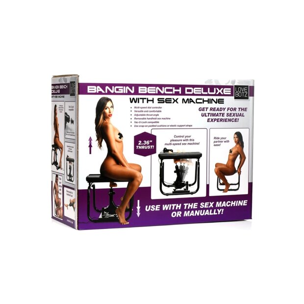 Deluxe Bangin Bench with Sex Machine - Black