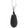 XR Brands Vibrating Silicone Teardrop Necklace Black