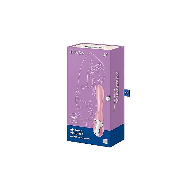 Satisfyer Air Pump Vibrator 2 Light Red Vibrator Rosa 20,9 cm ⌀ 3,8 cm