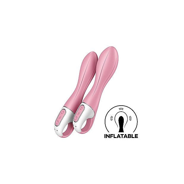 Satisfyer Air Pump Vibrator 2 Light Red Vibrator Rosa 20,9 cm ⌀ 3,8 cm