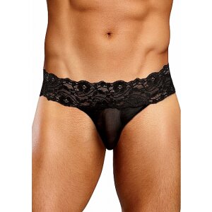 Micro Thong Pinch Back - Black - S/M