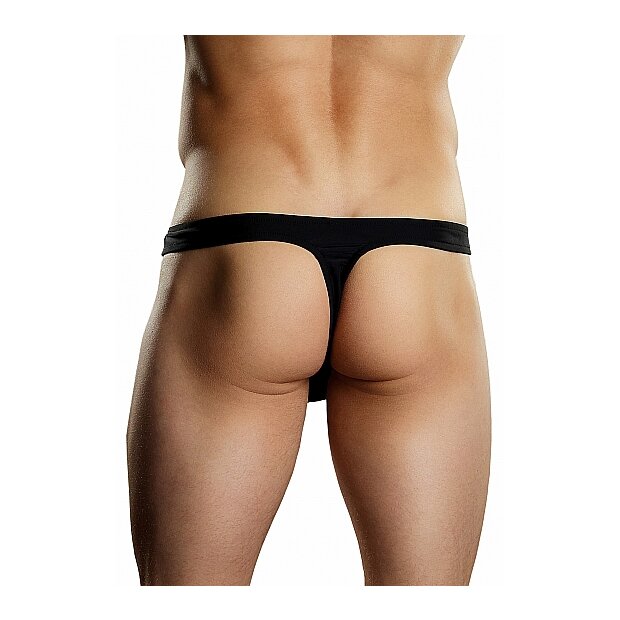 Zipper Thong Black S - XL