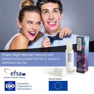 Phiero Night Woman Perfume with Pheromones in Roll-On...