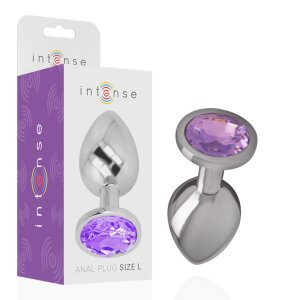 Intense Metal butt plug S purple