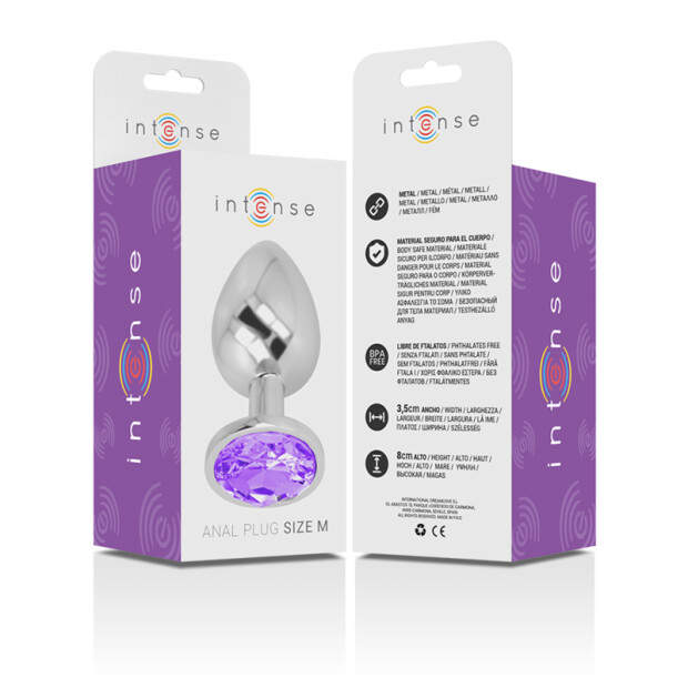 Intense butt plug en métal taille M Violet