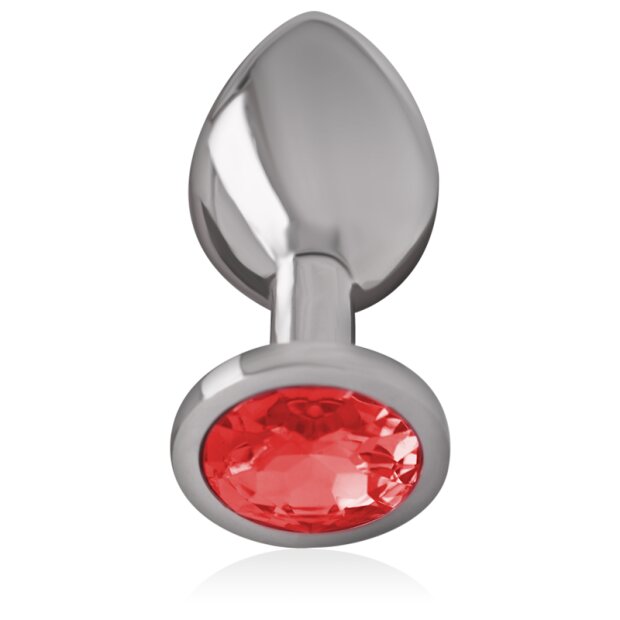 Intense metal butt plug size S Red