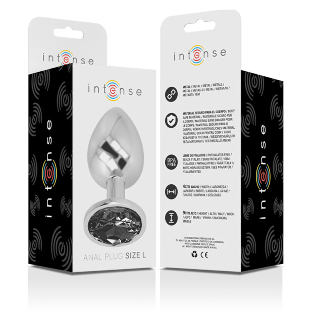 Intense Metall Analplug Large Analplug Silber ⌀ 4 cm