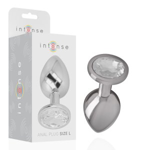 Intense metal butt plug size L Silver