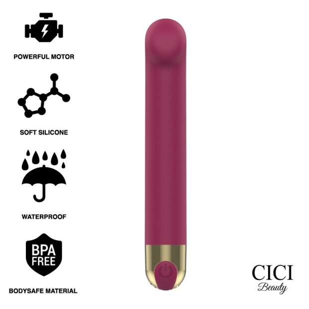 Cici Beauty Premium Silikon Klitoris Stimulator Vibrator Pink 10 cm