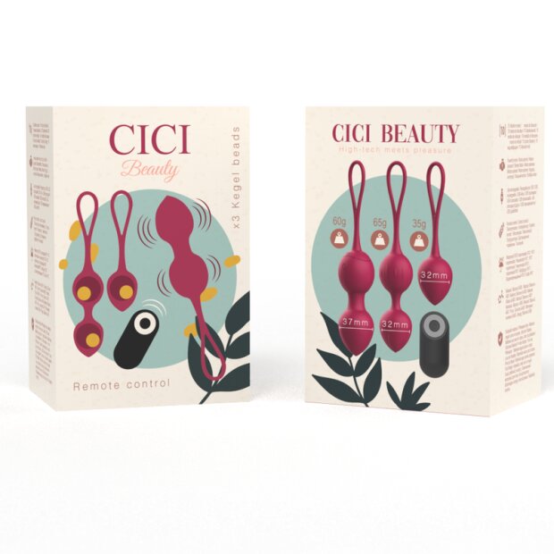 Cici Beauty Premium 3 Silicone Vibrating Cone Beads